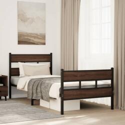 vidaXL ágykeret fejtámlával és lábtámasszal matrac nélkül 107 x 203 cm (4017165) - vidaxl