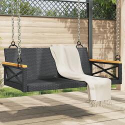 vidaXL fekete polyrattan hintapad 109 x 62 x 40 cm (368152)