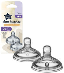 Tommee Tippee Natural start etetőcumi, lassú folyású 0 hó+ (2 db)