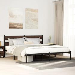 vidaXL barna tölgy színű fejtámlás ágykeret matrac nélkül 190 x 200 cm (4017157)
