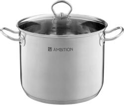 Ambition Acero Magas Lábas Üveg Fedővel - 32 cm, 19 L