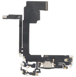 Apple iPhone 15 Pro Max töltő csatlakozós flex kábel, átvezető fólia (usb c) fekete, utángyártott