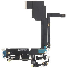 Apple iPhone 15 Pro Max töltő csatlakozós flex kábel, átvezető fólia (usb c) fekete, OEM