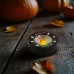 Family Halloween-i LED hangulatvilágítás - 3 LED - 3 x AAA - fekete, szellem Family 58178C (58178C)