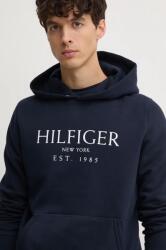 Tommy Hilfiger felső sötétkék, férfi, nyomott mintás, kapucnis, MW0MW35523 - sötétkék S