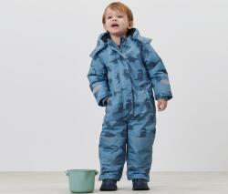 Tchibo Gyerek téli kezeslábas, dinós Középkék, sötétkék nyomott dinó-mintával 86/92