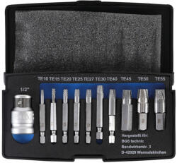 BGS technic Technic Csavarkiszedő készlet hibás T-profilhoz (Torx) T10 - T55 11 darabos (BGS-9170) (BGS-9170)