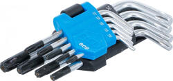 BGS technic Technic Derékszögű kulcs készlet rövid T-profil (Torx) T10 furattal - T50 9 darabos (BGS-809) (BGS-809)