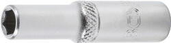 BGS technic Technic Dugókulcs, hatszögletű, mély 6, 3 mm (1/4") 1/4" (BGS-10670) (BGS-10670)