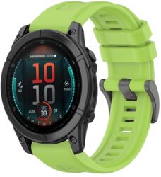  SILICONE Curea înlocuibilă pentru Garmin Fenix E 47mm verde deschis