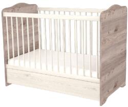 TIMBA kiságy Viki zárt végű ágyneműtartós 60×120 krém-fűz