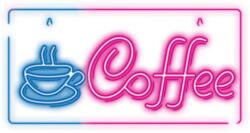 Forever Light Neon led dekorációs lámpa coffee kávé rózsaszín-kék (RTV100272)