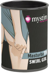 Mystim MasturbaTIN Swirl Girl - hullámos maszturbátor (fehér) (4260152462927) - padlizsan