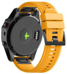 BSTRAP Silicone Acton szíj Garmin Fenix 5 / 6 / 6 Pro / 7 / 8 47mm / E, yellow amber (SGA001C10)