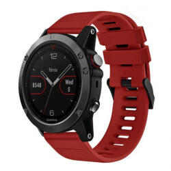 BSTRAP Silicone Acton szíj Garmin Fenix 5 / 6 / 6 Pro / 7 / 8 47mm / E, dark red (SGA001C04)