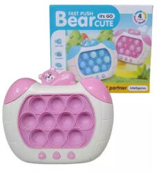  Gyorsasági memóriajáték Pop it fidget - rózsaszín macis