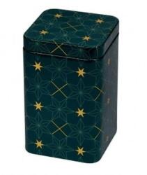 GAW Karácsonyi fémdoboz - 7, 2x9, 8 x7, 2 cm - Yule Green zöld csillagos (VR-3392-029)