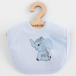 NEW BABY Gyermek pamut előke New Baby Happy Elephant blue - babyboxstore