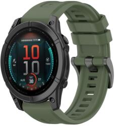  SILICONE Cserélhető szíj Garmin Fenix E 47mm sötétzöldhöz