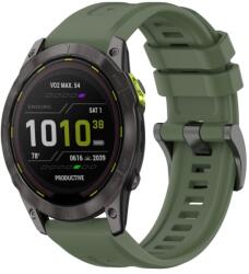 SILICONE Cserélhető szíj Garmin Enduro 3 sötétzöldhöz
