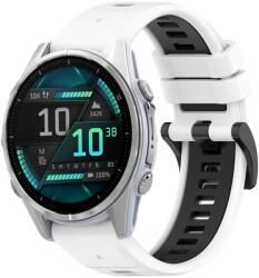  SPORT Cserélhető szilikon szíj Garmin Fenix 8 43mm fehér-fekete