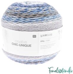 Rico Chic-Unique 017 Blue - Kékség - gyapjú keverék fonal