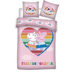 Spin Master Peppa malac Love ágyneműhuzat 140×200 cm, 63×63 cm microfibre /microfiber