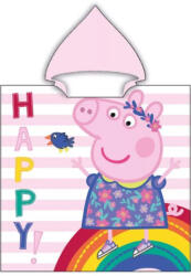 Nickelodeon Peppa malac Happy strandtörölköző poncsó 55x110 cm (Fast Dry)