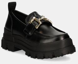 Buffalo mokaszin Aspha Loafer Chain Nc fekete, női, lapos talpú, 1624065-BLK - fekete Női 38