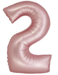 Rózsaszín 2-es Light Pink Mat szám fólia lufi 76 cm (MLG159059)
