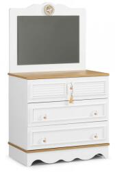 Palmera Comoda cu 3 sertare si oglinda pentru camera copii Colectia Luna Cappuccino (52.15002.73+52.15018.73)