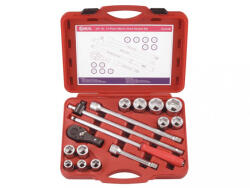 Genius Tools set de cap de cioara, metric, 3 4 , 15 bucati (EU-615M) (MK-EU-615M)