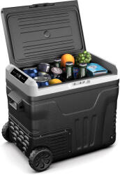 Klarstein PolarForce 50L kompresszoros hűtődoboz, LCD panel, világítás, off-road, akkumulátorvédelem, 12V/230V (ICE4-PortFridge50-BK) (ICE4-PortFridge50-BK) - klarstein