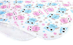  Akuku Pelenkázó lap Puha, vízálló, kék-rózsa baglyok 50 * 70 cm - babybear