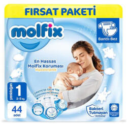 Molfix pelenka Newborn, megújult csomag (1-es) 2 - 5 kg (40 db/cs) (mc)