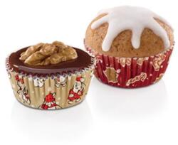 Tescoma DELÍCIA 100 db Mikulás és karácsonyi mintás 4 cm-es muffinpapír