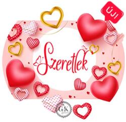Gyertyakovács Szeretlek feliratos szíves tortaostya