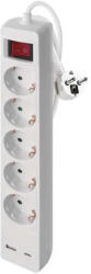EMOS 5 Plug + 2 USB 3 m Switch (P1523CU)