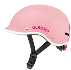 Globber Детска светеща каска Globber Master XS/S (47-51см), пастелно розова - toytown