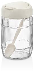 LUXPLASTIC IRIS C-00171 Prizma üveg tároló kanállal 380ml, antracit, zöld vagy piros színű (C-00171) - bestbyte