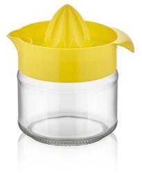 LUXPLASTIC IRIS C-00135 Fresia citromfacsaró üveg tárolóval 300ml, narancs vagy citromsárga színű (C-00135) - bestbyte