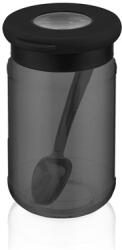 LUXPLASTIC IRIS C-00509 Black Pearl üveg tároló kanállal 380ml (C-00509) - bestbyte