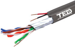 TED Electric Cablu FTP cat. 5e Cupru + 2 fire x 0, 75 mm cupru multifilare de alimentare rola 305ml TED Wire Expert TED002389 BBB (TED002389)