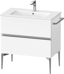 Duravit Sivida dulap 81x47.7x59.1 cm sub chiuveta pe perete alb-crom SV4644010180000 (SV4644010180000)