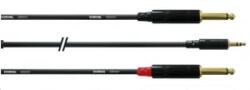 Cordial CFY 1, 5 WPP Y-adapter 3.5mm Jack apa -> 2x 6.3mm Jack mono apa