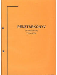 A. SZNY. 504 A4 álló 50lapos "Pénztárkönyv" nyomtatvány