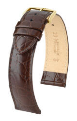 Hirsch Crocograin Sötétbarna óraszíj - 10mm / M - 110/70mm