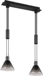 TRIO Lustră Stanley E27 max. 2x40W, sticlă fumurie (319500232)