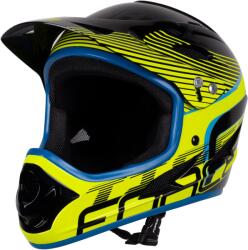 FORCE TIGER downhill - fekete-fluo-kék, S-M, 57-58 cm (902104)