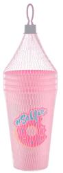LUXPLASTIC IRIS L-00732 Lemonade 4 darabos pohár szett 4*450ml, sárga, kék vagy rózsaszín (L-00732) - officedepot